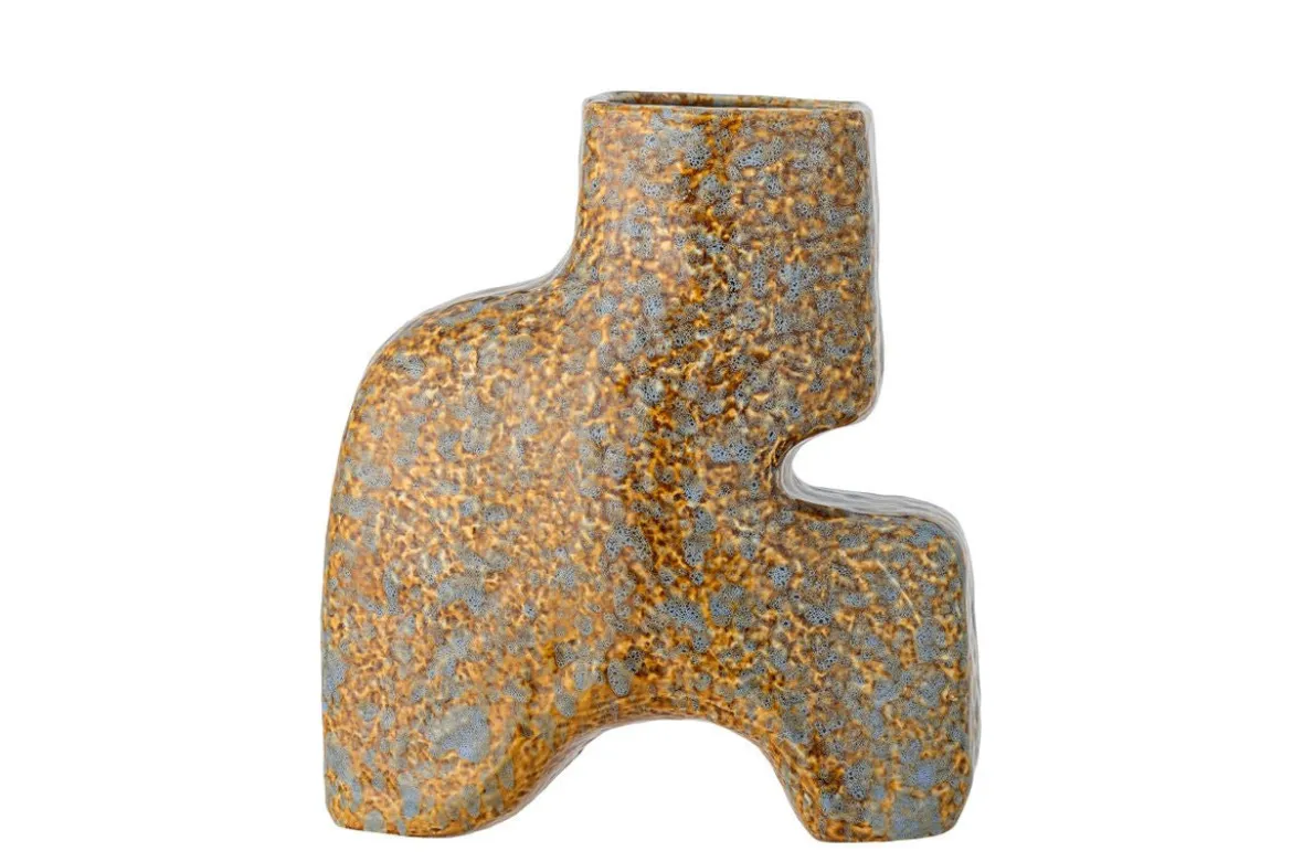 Vase „Solena“ – Steingut in Braun