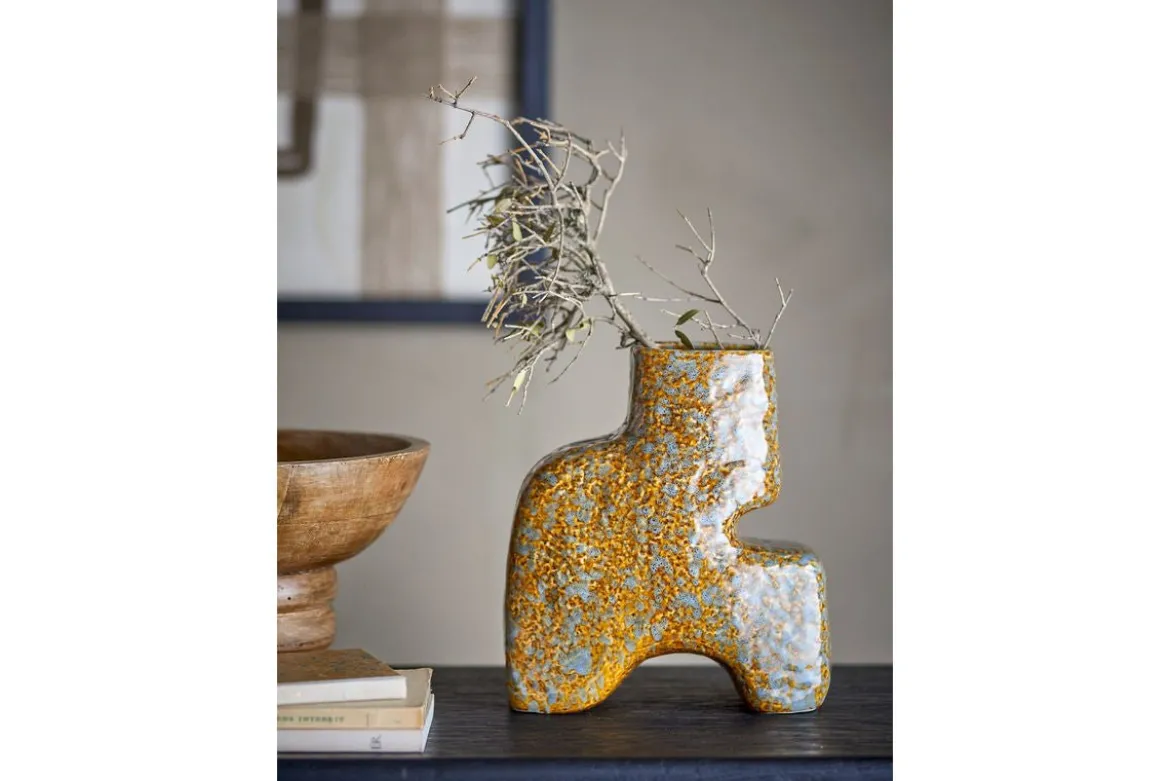Vase „Solena“ – Steingut in Braun