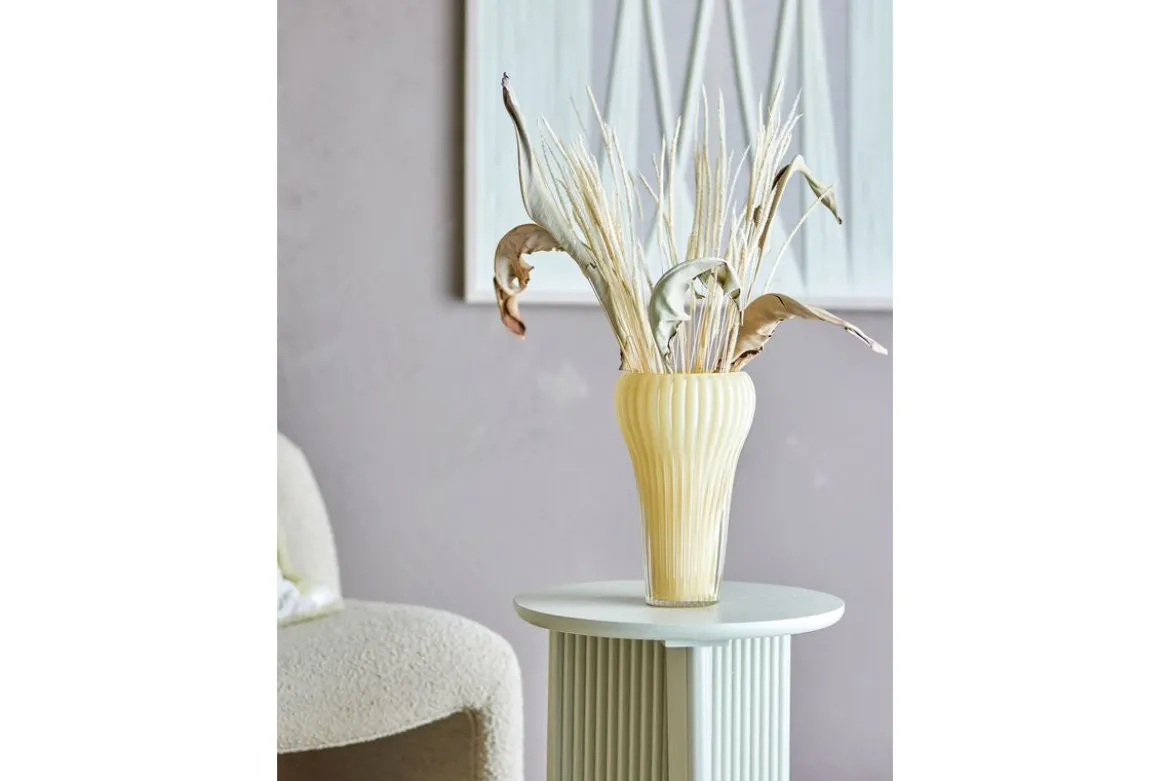 Vase „Solene“ – Gelbes Glas