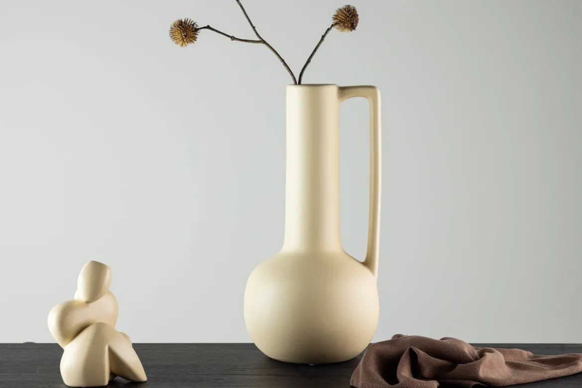 Vase „Solera“ – Gelb oder Schwarz, Steinzeug