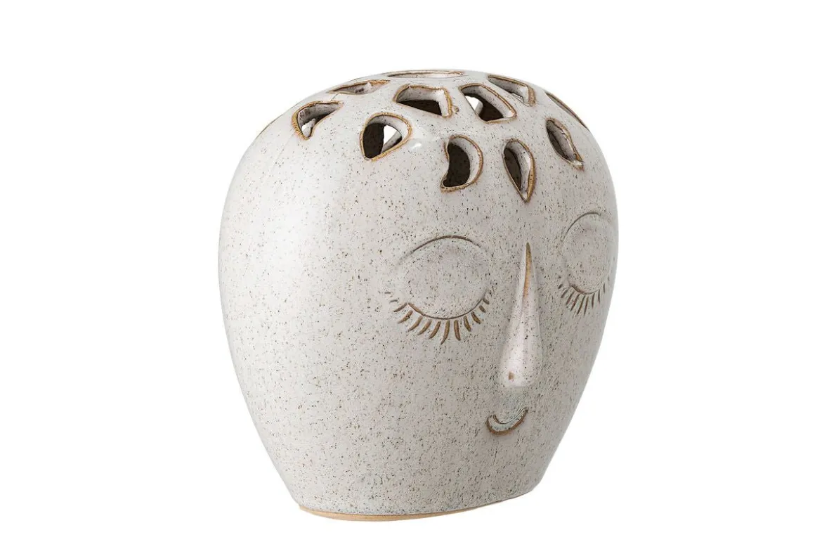 Vase Soli - Weiß, aus Steingut