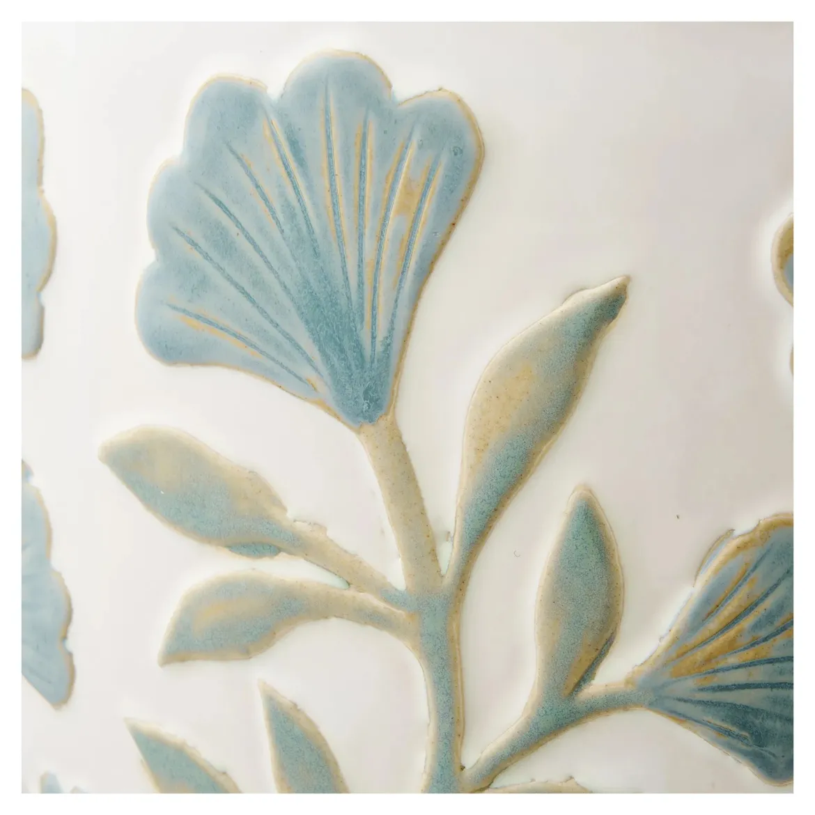 Vase Solvira - aus Keramik mit Blumenmotiv