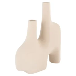 Vase „Sorelia“ – Sandfarbenes Keramik-Design
