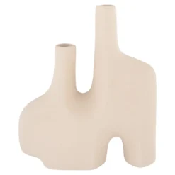Vase „Sorelia“ – Sandfarbenes Keramik-Design