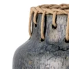 Vase "Stranger" - grau melierte Keramikvase mit Detail