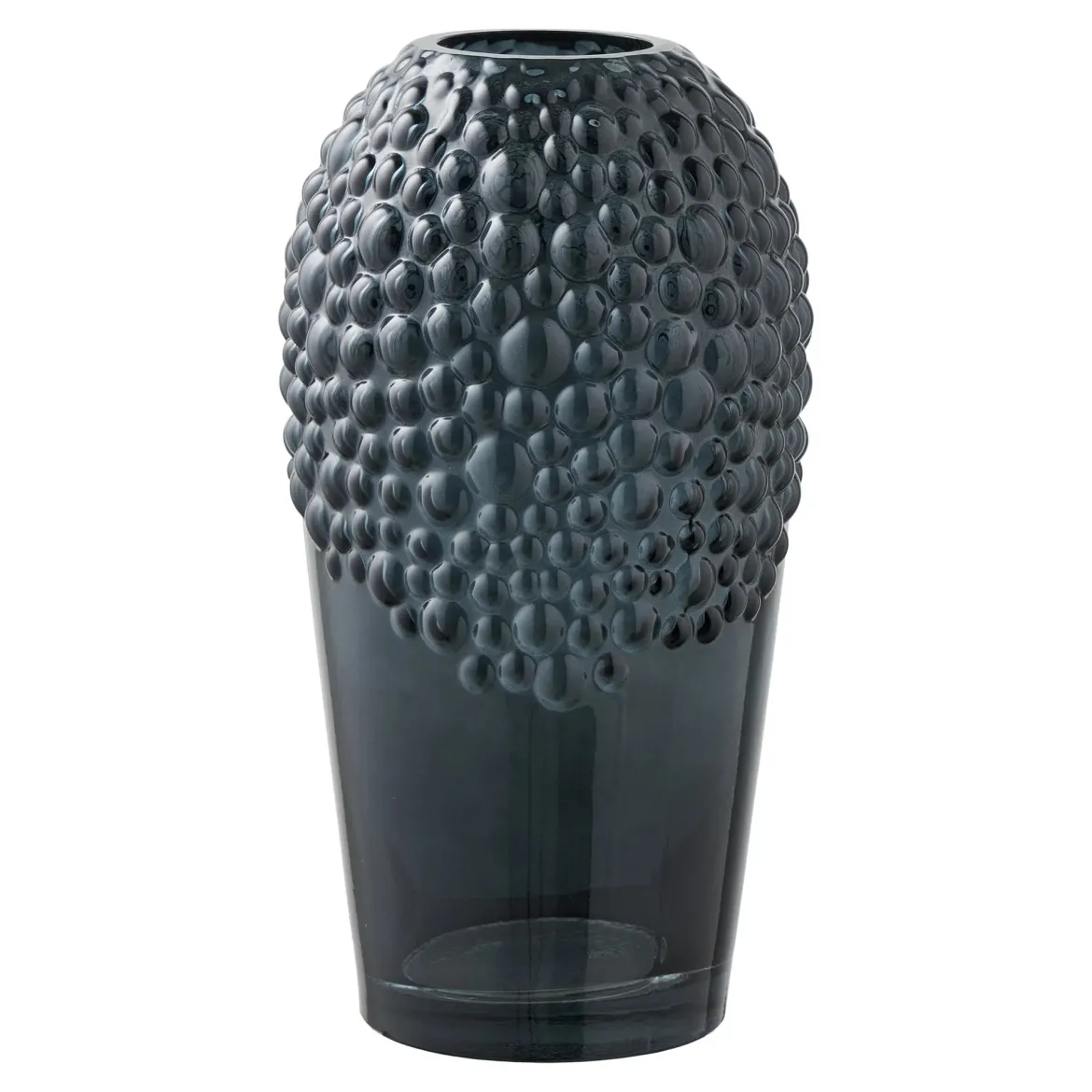 Vase Veloria – edle Glasvase in dunkelgrau