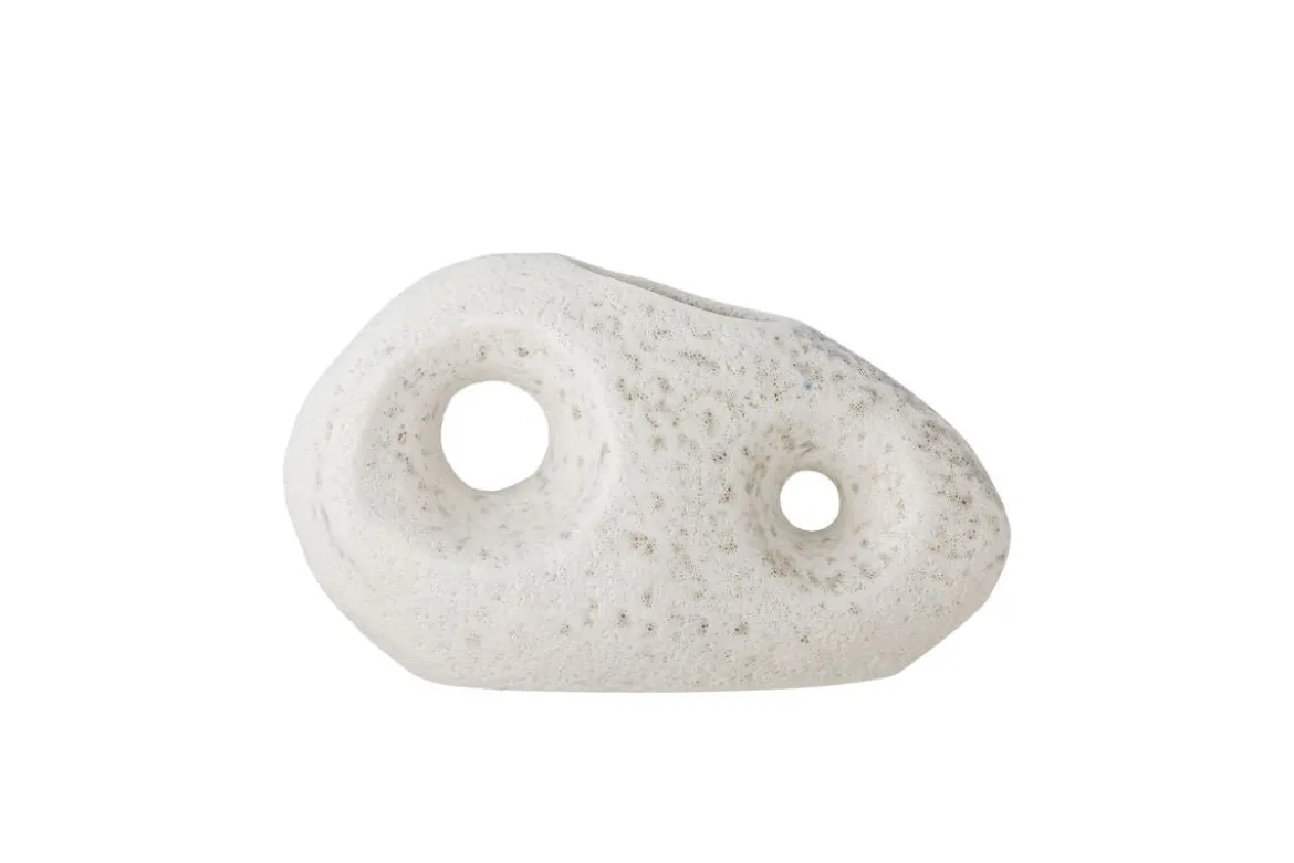 Vase Zola - Weiß, aus Steingut, breit