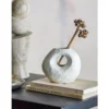 Vase Zola - Weiß, aus Steingut, ründlich
