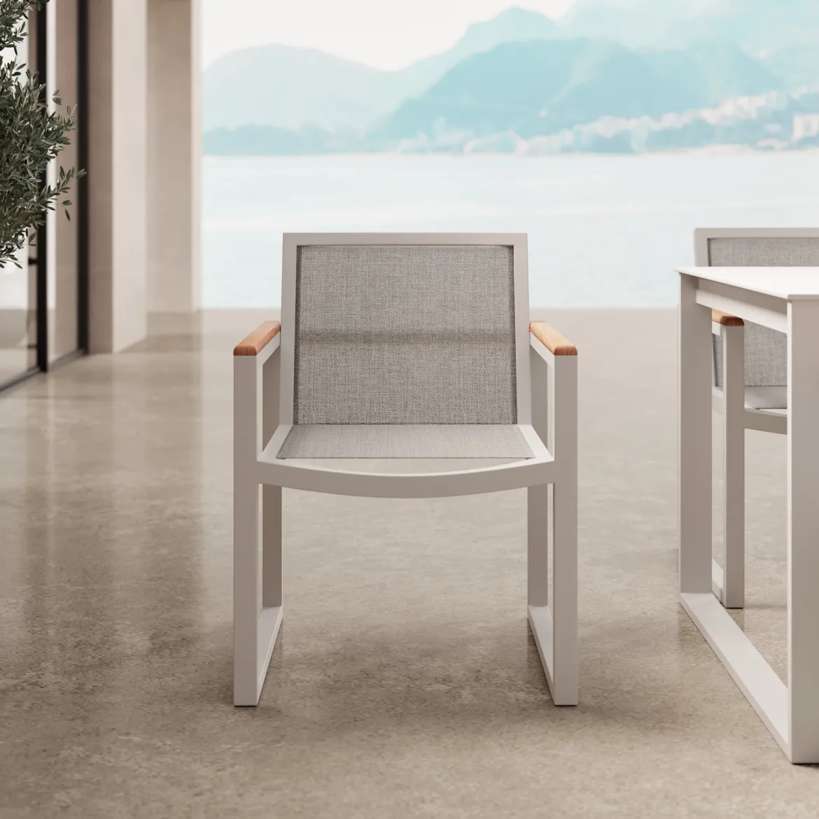 Vayla Dining – Esstisch-Set mit 8 Sesseln & Tisch in Betonoptik | Aevora™ Kollektion