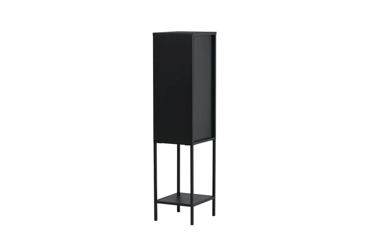 Vitrine Tero - in Schwarz mit Glasfront