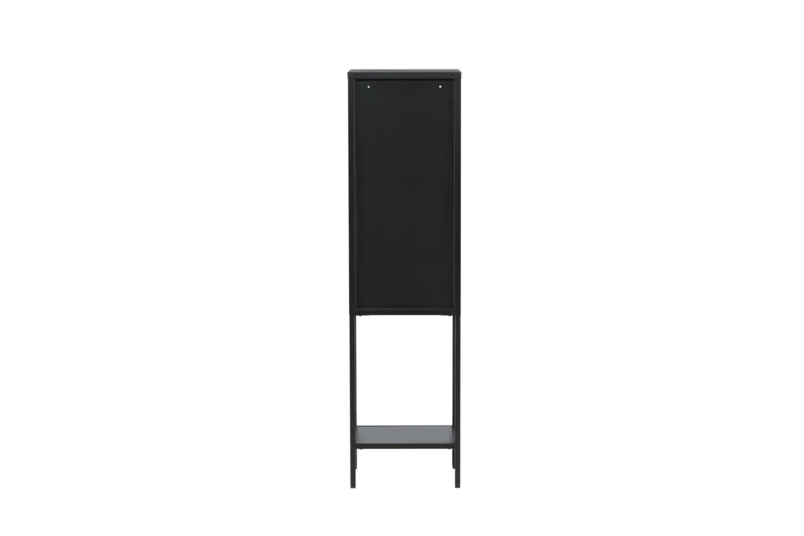 Vitrine Tero - in Schwarz mit Glasfront