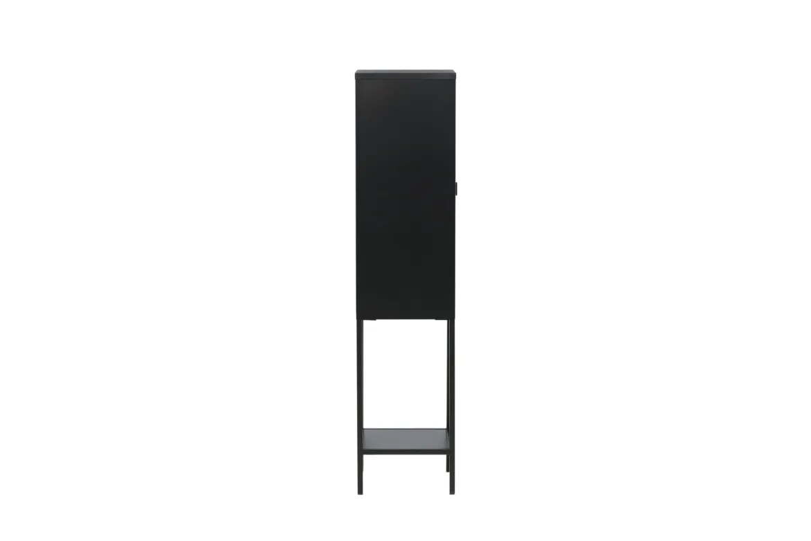 Vitrine Tero - in Schwarz mit Glasfront