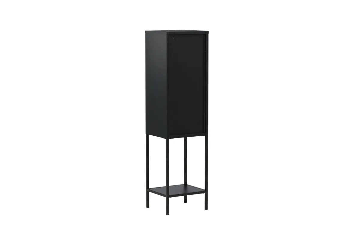 Vitrine Tero - in Schwarz mit Glasfront