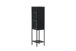 Vitrine Tero - in Schwarz mit Glasfront