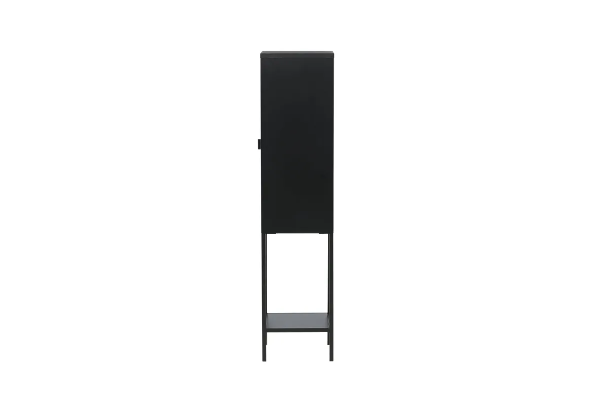 Vitrine Tero - in Schwarz mit Glasfront