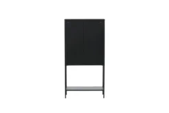 Vitrine Varda - in Schwarz mit Glastüren