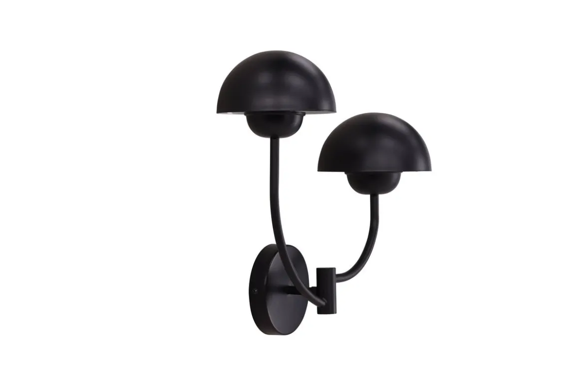 Wandleuchte „Noir Duo" – Mit matt schwarzen Sockel