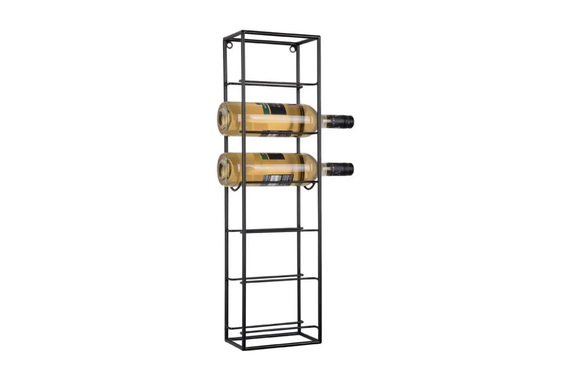 Wand-Weinregal Siggy – Metall-Design in Mattschwarz