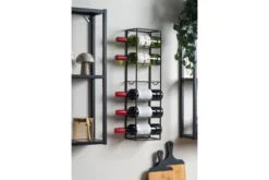 Wand-Weinregal Siggy – Metall-Design in Mattschwarz