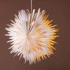 Weihnachtliche Deckenleuchte Lyra - ⌀ 35 cm in Weiß & Braun
