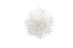 Weihnachtliche Deckenleuchte Lyra - ⌀ 35 cm in Weiß & Braun