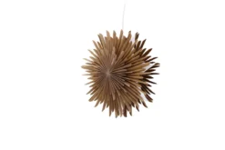 Weihnachtliche Deckenleuchte Lyra - ⌀ 35 cm in Weiß & Braun