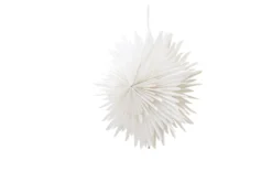Weihnachtliche Deckenleuchte Lyra - ⌀ 35 cm in Weiß & Braun