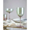 Weingläser Celeste – Glas in Bronze mit Perlmuttrand (4er-Set)