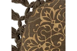 Zierkissen Alexis – rundes Baumwollkissen mit Quasten