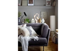 Zierkissen Berge – Patchwork-Design in Naturton