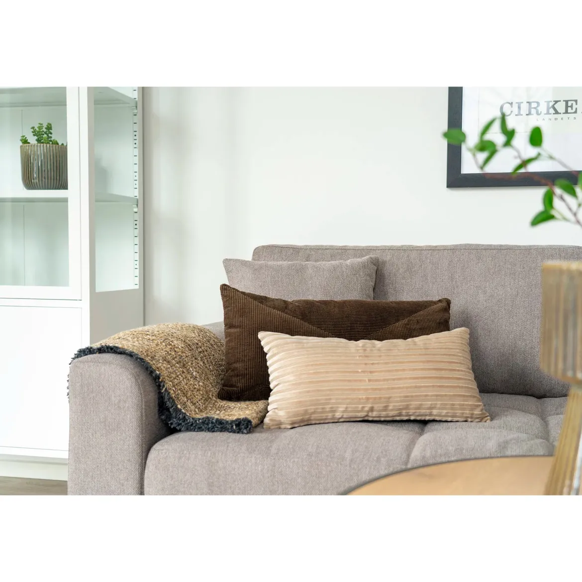 Zierkissen Levi Cord Beige 30x60 cm