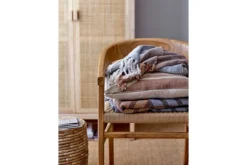 Zierkissen Lova – Baumwollkissen in Braun mit Struktur und Print
